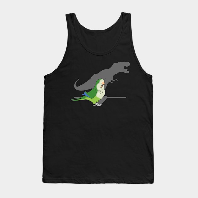 T-rex shadow green monk parakeet Tank Top by FandomizedRose